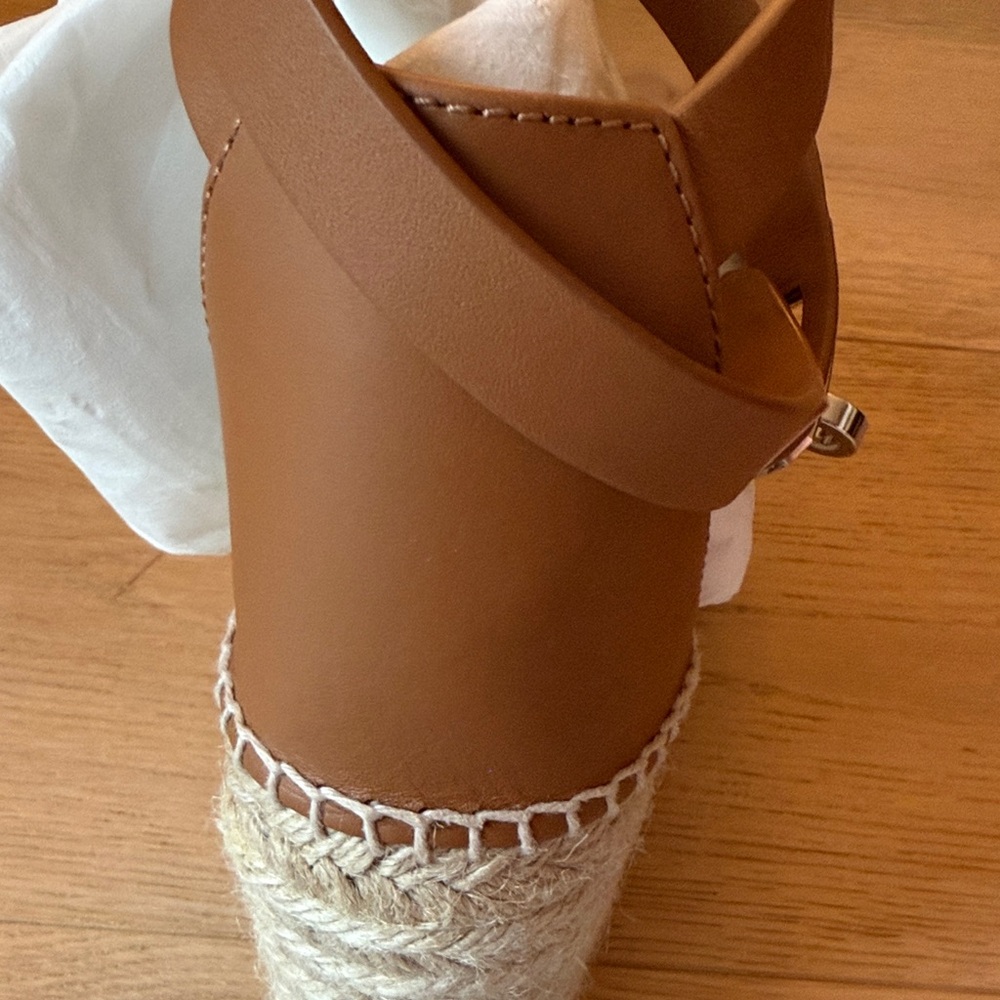 Hermes Brown and Blue Wedge Sandals - Picture 6 of 8